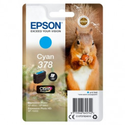 Epson 378 Cyan Original Ink Cartridge C13T37824010 (4.1 ml) for Expression Home XP-8605, 8606